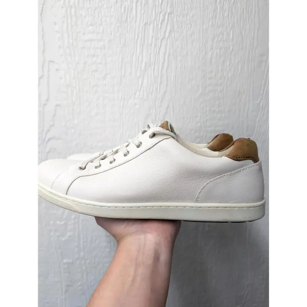 Born Ashram II White Leather Sneakers Shoes Preppy Minimalist Men's Size 13